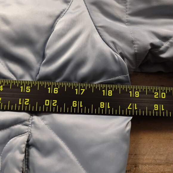 The North Face 550 goose down puffer jacket women's small ice silver blue - Picture 6 of 16
